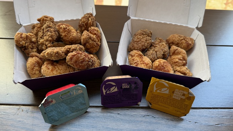 Taco Bell Crispy Chicken Nuggets and sauces