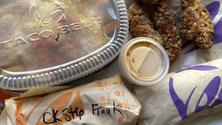 Taco Bell Frank's RedHot menu in packaging