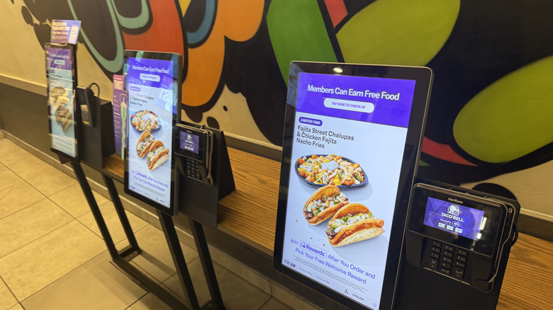 Taco Bell menu kiosks