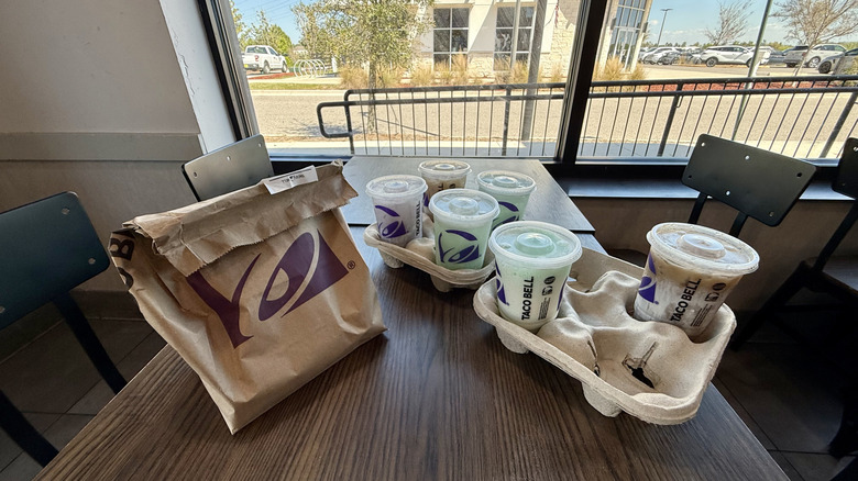 Taco Bell order on a table