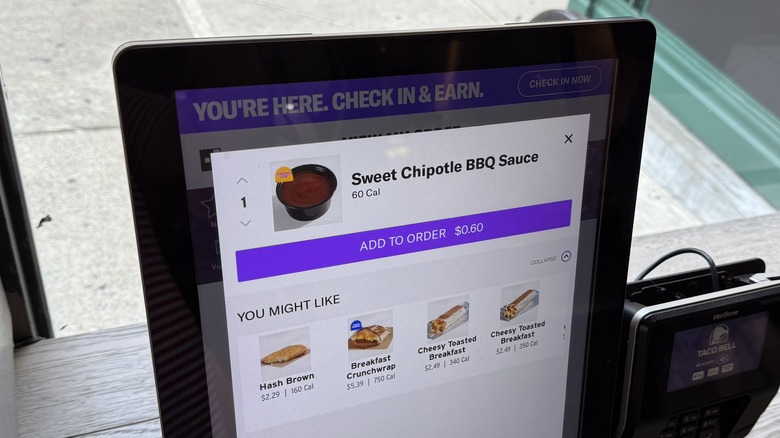 Taco Bell ordering kiosk