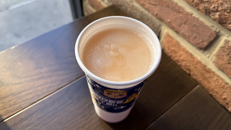overhead view of Taco Bell's Orange Vanilla Cream Soda Freeze