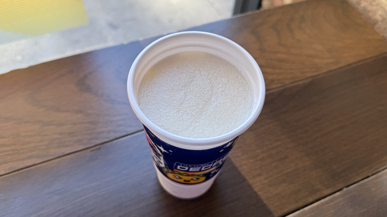 overhead view of Taco Bell's Vanilla Cream Soda Freeze