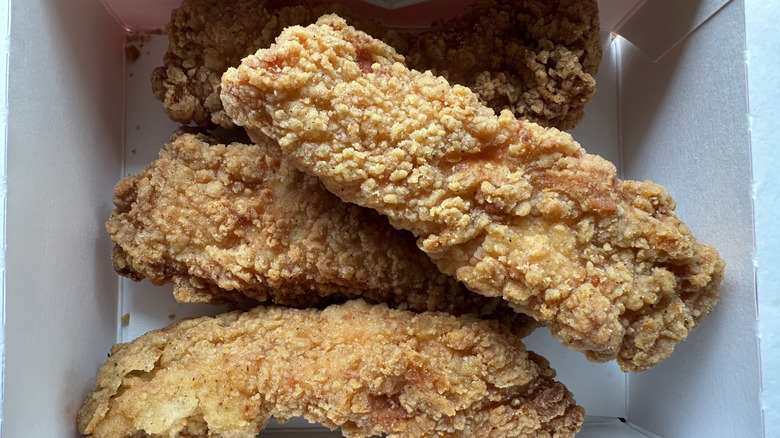 Wendy's chicken tenders in a box