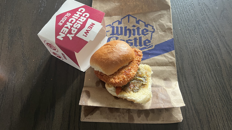 White Castle Chicken Fajita Slider on to-go bag.