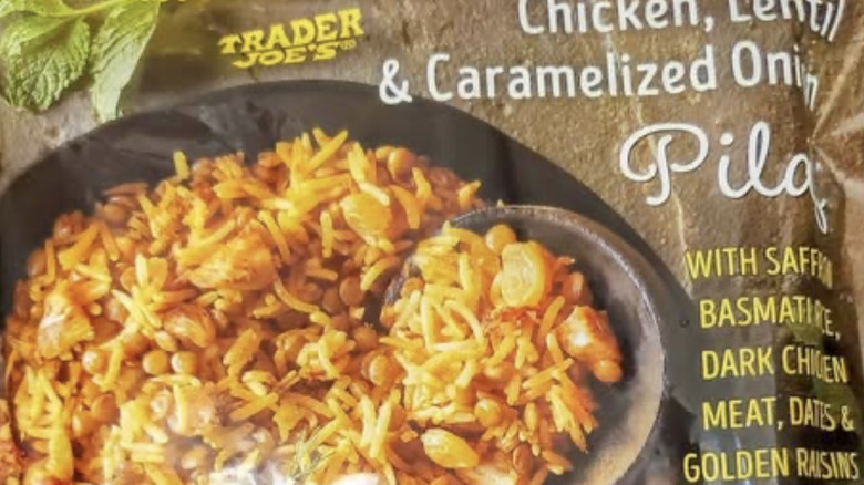 Trader Joe's Chicken, Lentil, and Caramelized Onion Pilaf