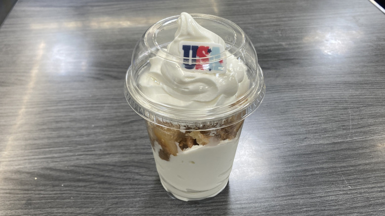 Americana Sundae sitting on table top