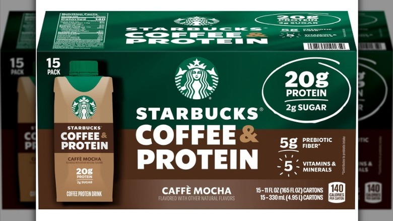 box of Starbucks coffee & protein drinks