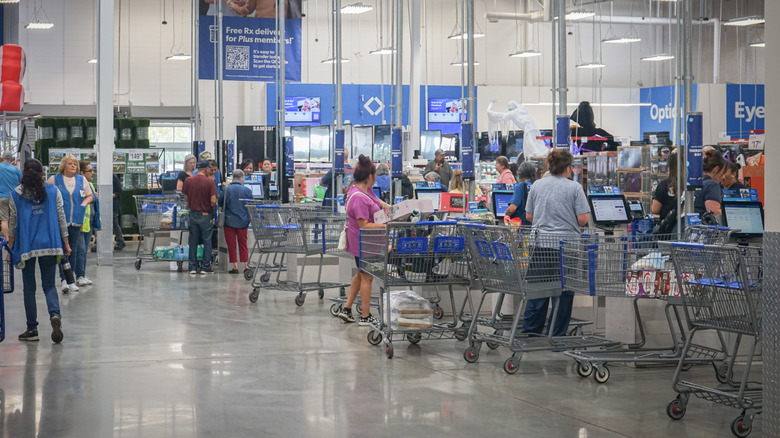 Sam's Club shoppers inside a store