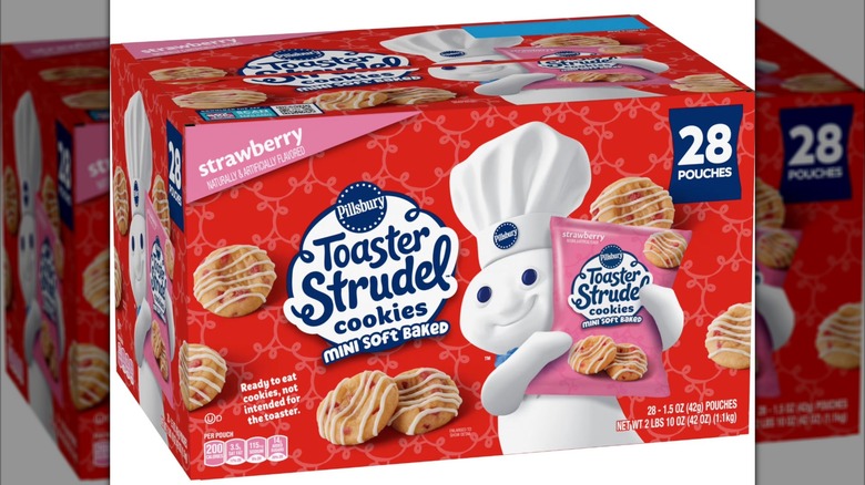 Box of Toaster Strudel Mini Soft Baked Strawberry Cookies