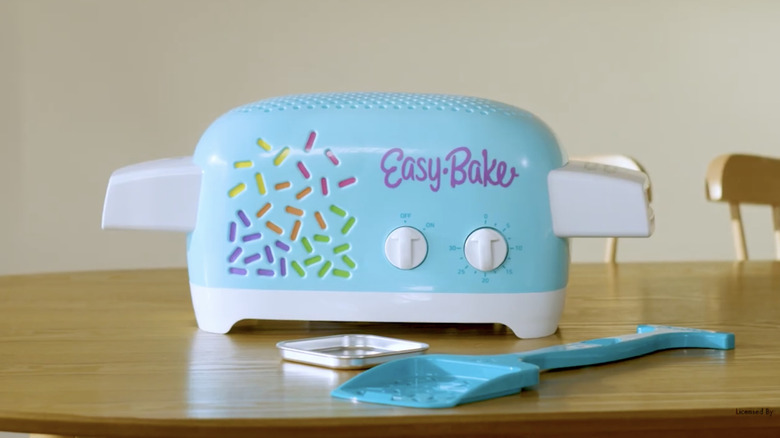 easy bake oven on kitchen table