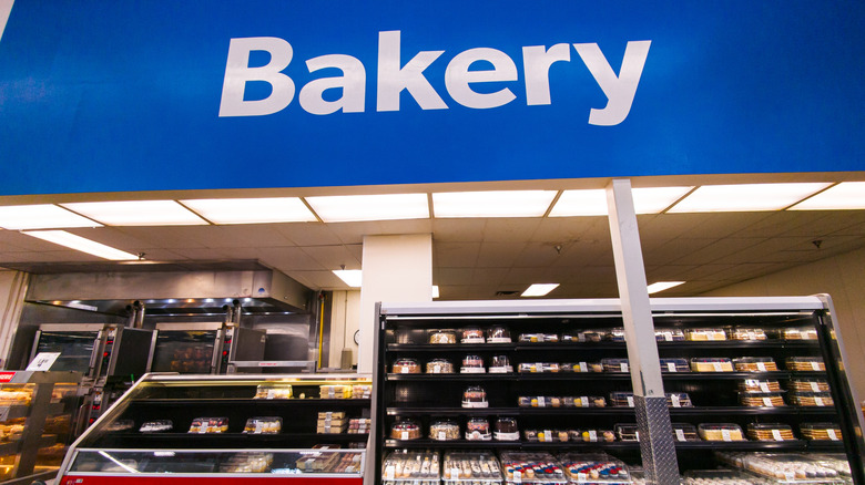 Bakery section at Sam's Club grocery store.