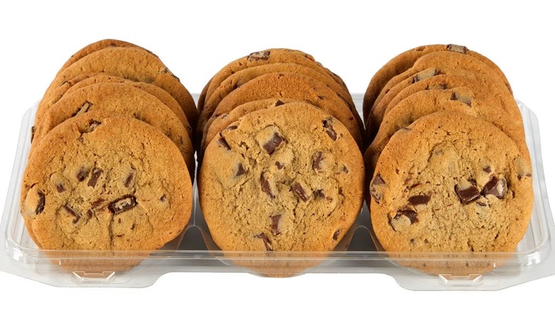 Member's Mark Chocolate Chunk Cookies from Sam's Club in the package on a white background.