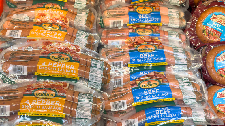Eckrich sausages in grocery store
