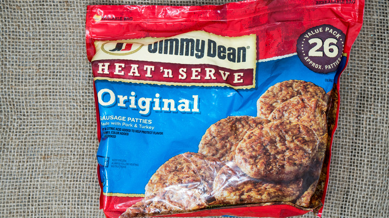 Bag of Jimmy Dean Heat 'n Serve sausage