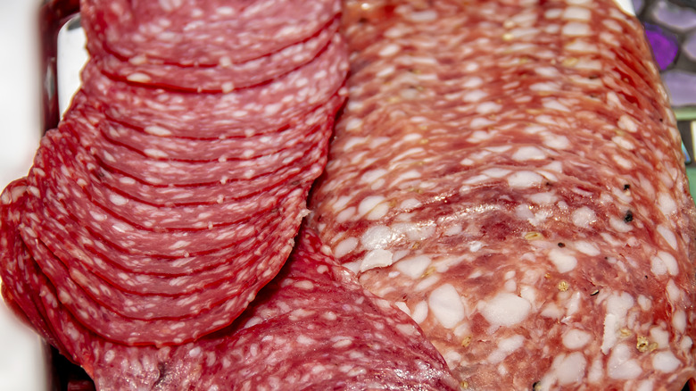 Sliced salami