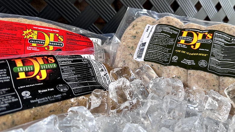 DJ's Boudain sausage in cooler