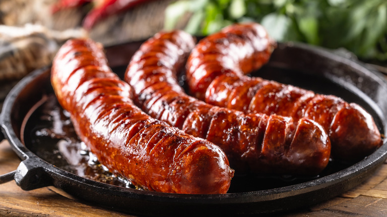 Cooked smoked sausages