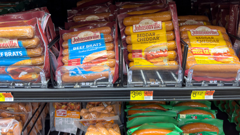 Johnsonville products in grocery store