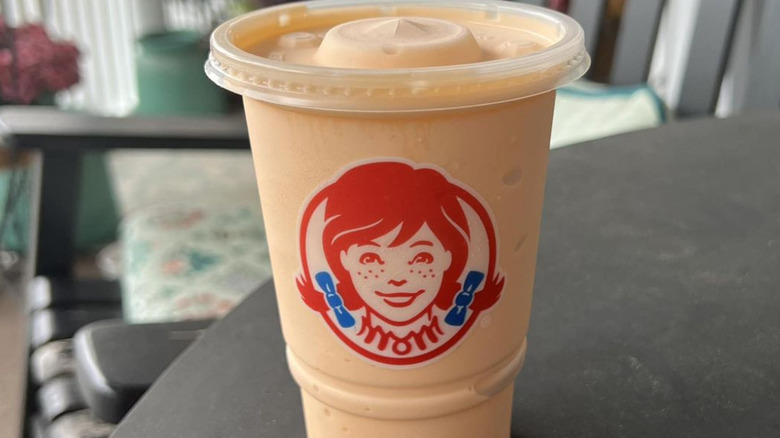 Wendy's orange Dreamsicle Frosty in cup