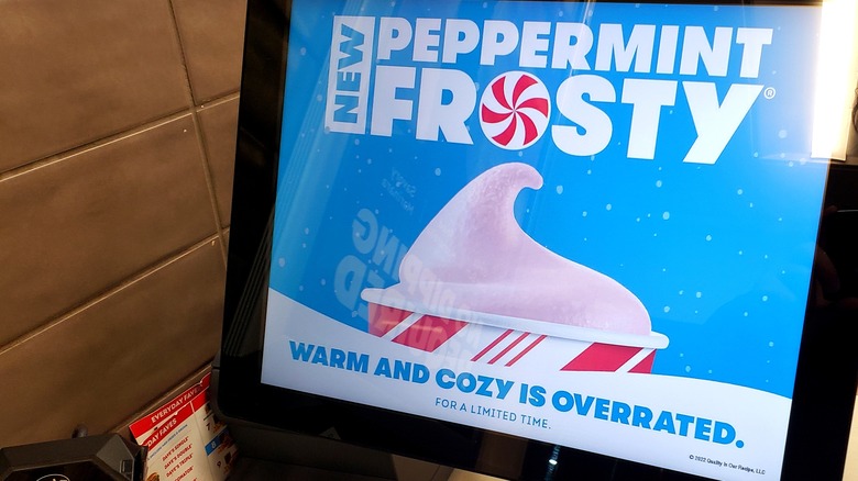 peppermint Frosty sign