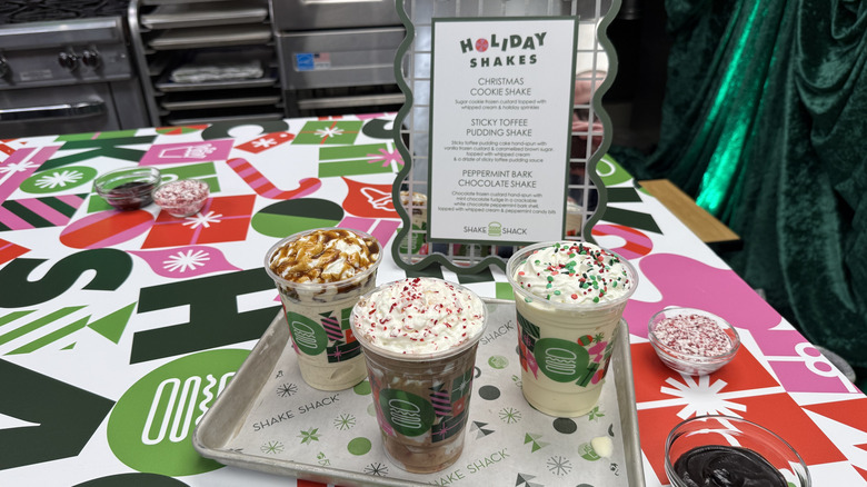 Shake Shack's 2025 Holiday Shakes and sign