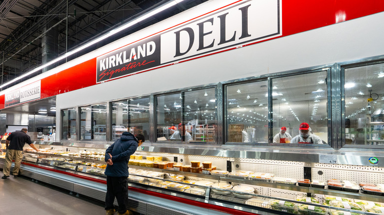 Deli section with prepared foods at Costco
