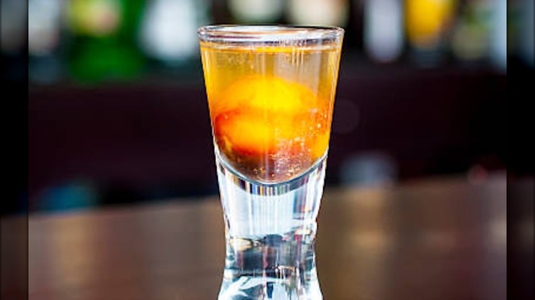 Prairie Oyster or Prairie Chicken drink