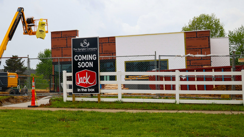 Jack in the Box restaurant under construction