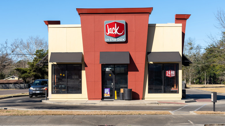empty looking Jack in the Box restaurant