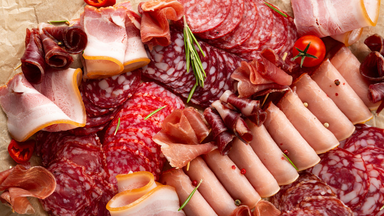 Assorted Italian deli meats
