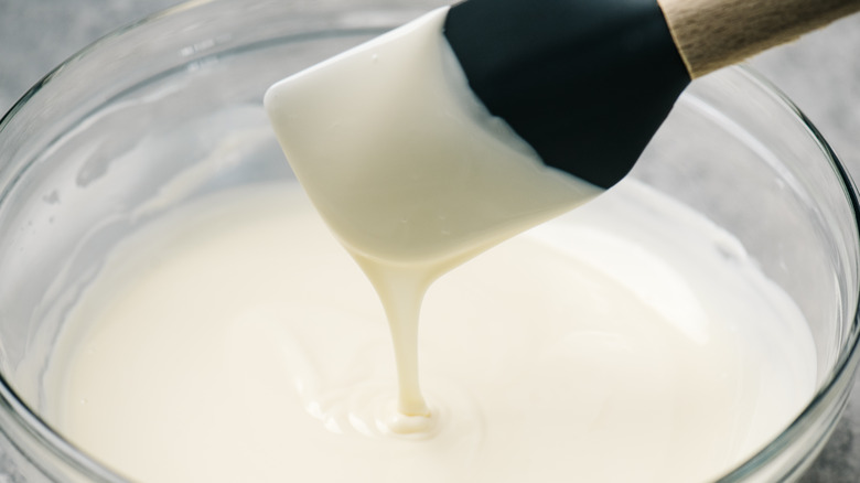 Bowl of condensed milk