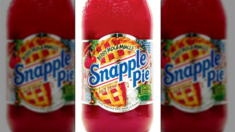 Snapple Pie bottle on a white background