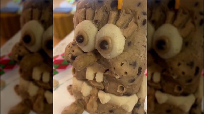 Figure of SpongeBob SquarePants made out of cookie dough