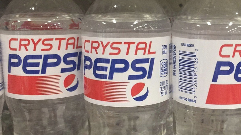 Bottles of Crystal Pepsi