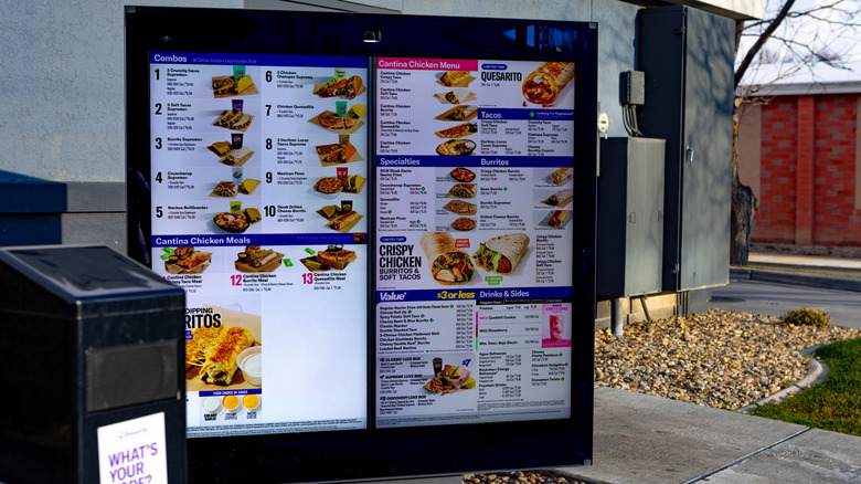 Taco Bell Drive Thru menu