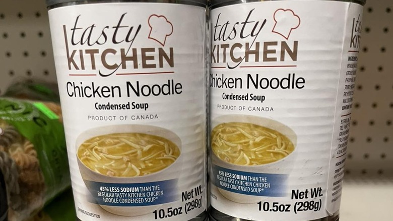 Tasty Kitchen Chicken Noodle Condensed Soup cans