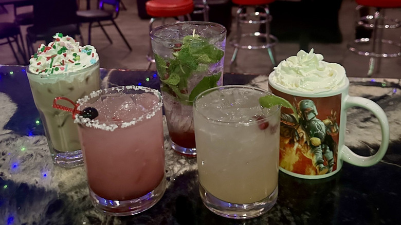 A variety of drinks being served at 7 Stars Bar and Grill