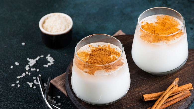 Cups of traditional horchata.