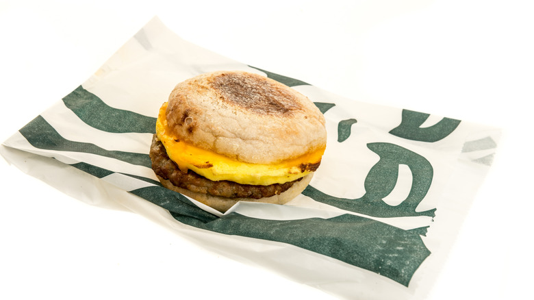 Sausage, egg, cheese sandwich
