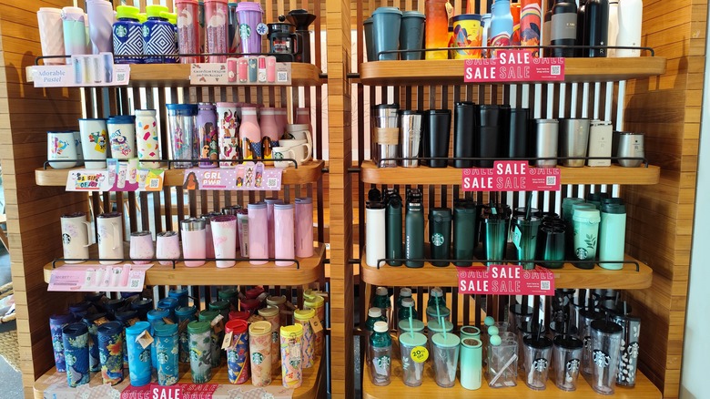 Bottles for sale at Starbucks