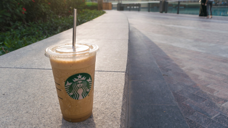 Starbucks cup with stainless steel straw