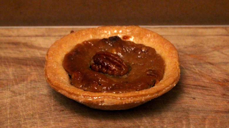 A closeup of the Starbucks Pecan Mini Pie