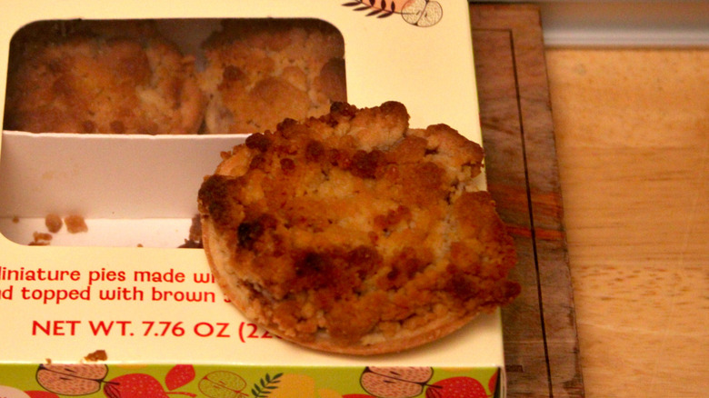 A closeup of the Trader Joe's Teeny Tiny Apple Pie