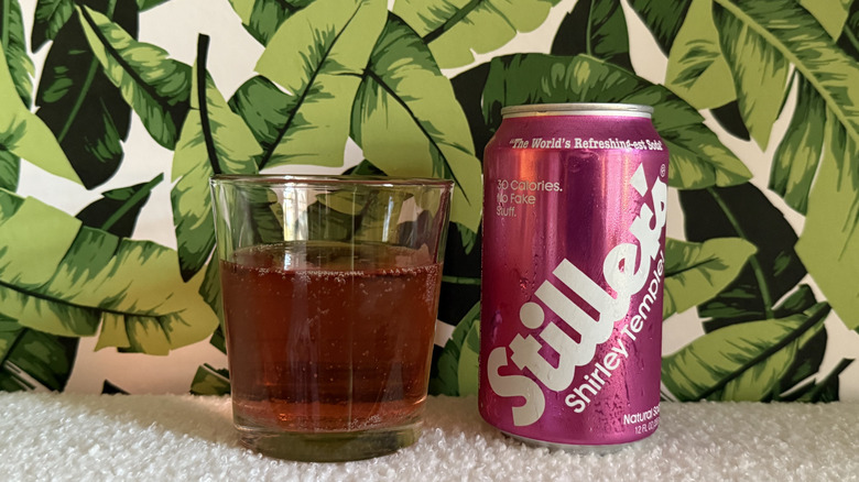 Stiller's Shirley Temple in glass and can