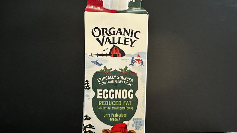 Organic Valley Eggnog carton