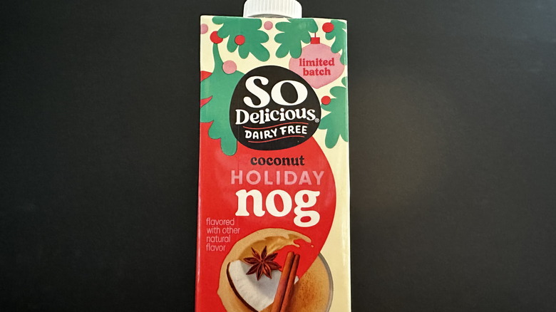 So Delicious Dairy Free Coconut Holiday Nog carton