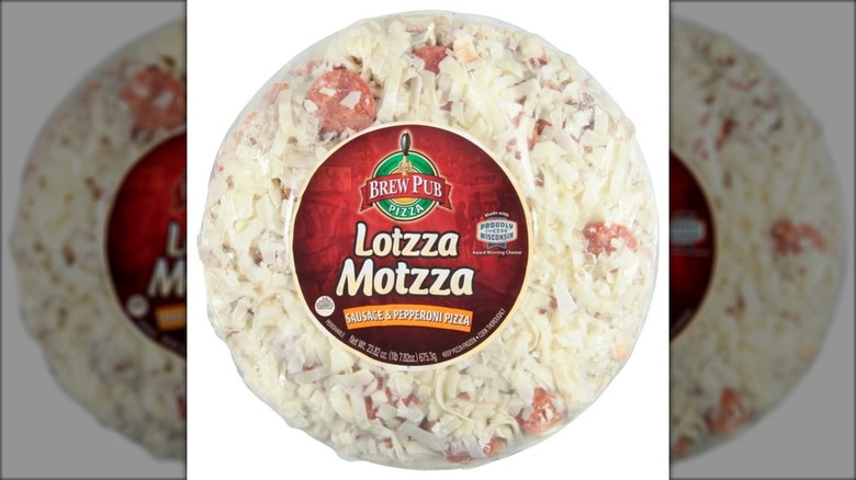 Brew Pub Lotzza Motzza Sausage and Pepperoni Frozen Pizza package