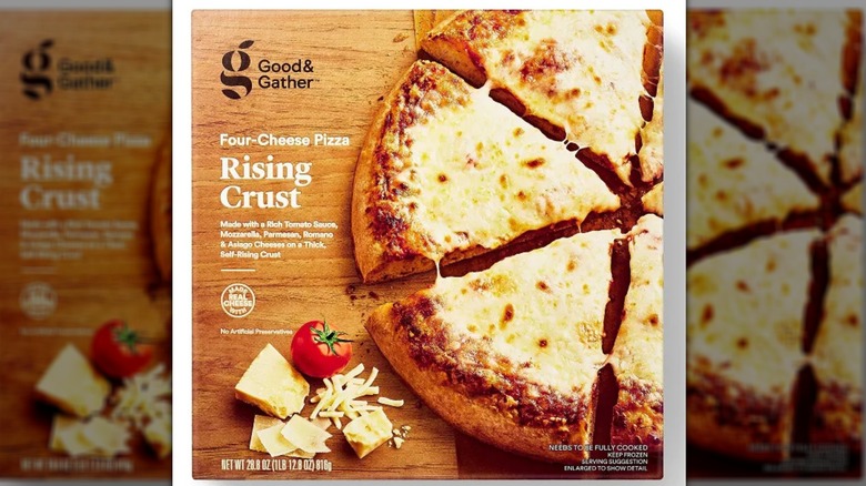Good & Gather Self-Rising Crust Four-Cheese Frozen Pizza package