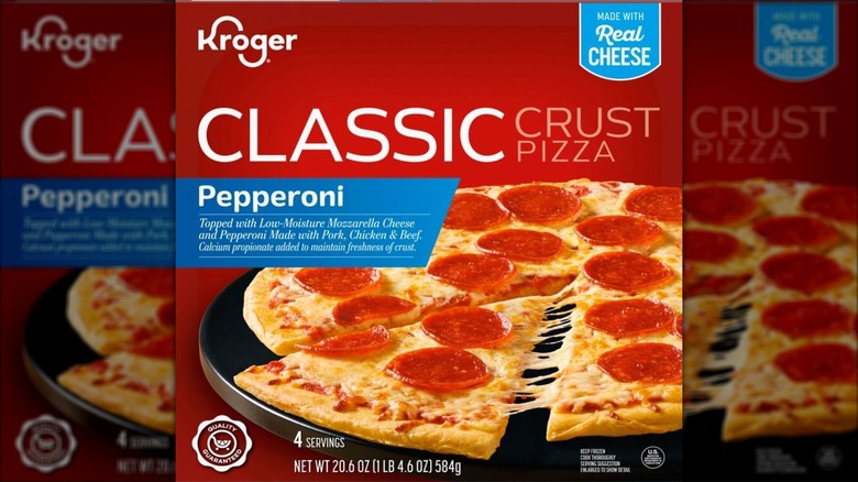 Kroger Pepperoni Classic Crust Frozen Pizza package